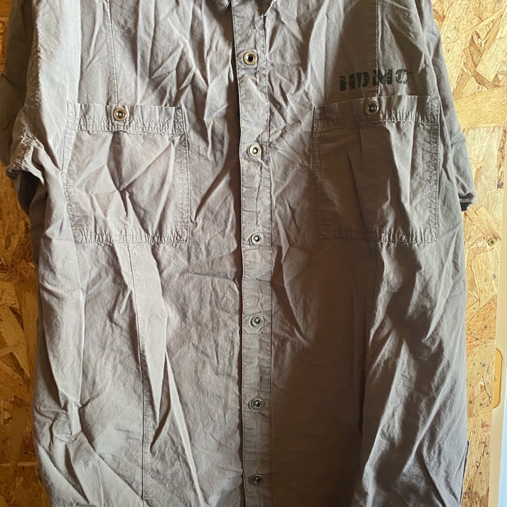 Harley-Davidson Men's Gray Short-Sleeve Button-Down Shirt